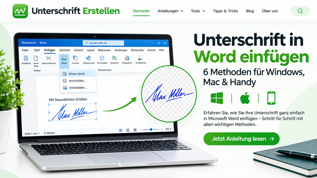 Unterschrift in Word einfügen: 6 Methoden für Windows, Mac & Handy